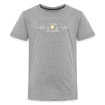 Kids' Premium T-Shirt / Soccer heart beat - heather gray