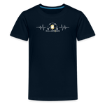 Kids' Premium T-Shirt / Soccer heart beat - deep navy