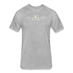 Fitted Unisex Cotton/Poly T-Shirt / Soccer heart beat - heather gray