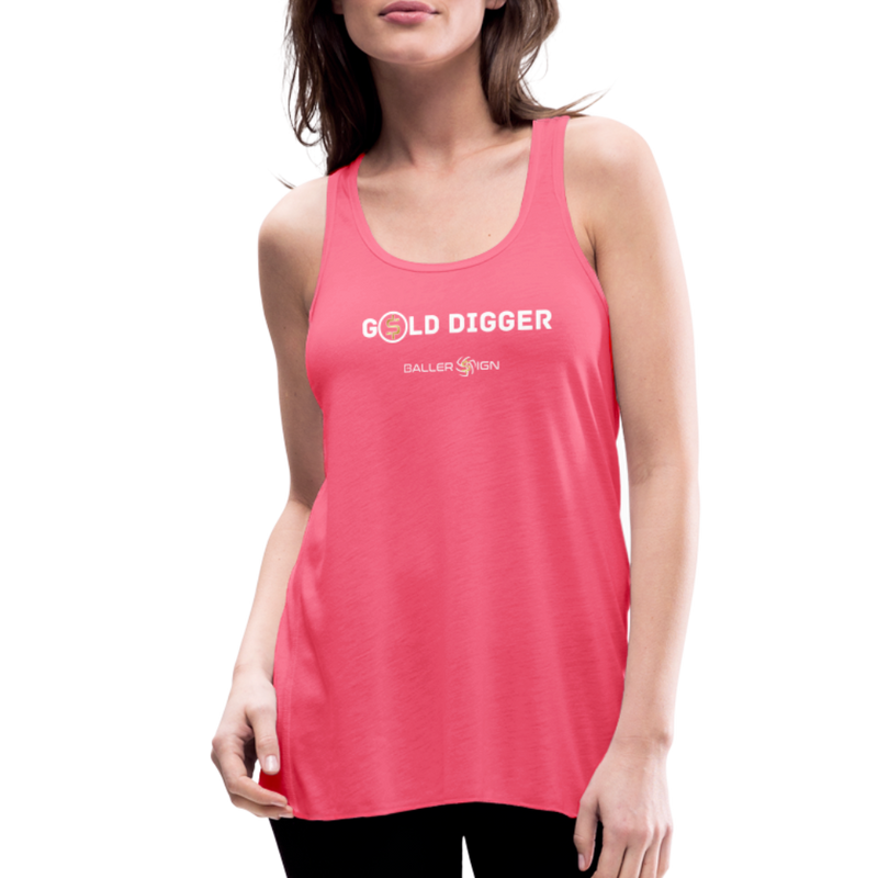 Women's Flowy Tank Top / Golf Digger - neon pink