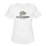 Women's Moisture Wicking Performance T-Shirt - Gold Digger Volleyball - white