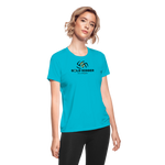 Women's Moisture Wicking Performance T-Shirt - Gold Digger Volleyball - turquoise