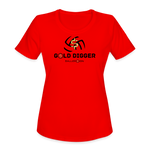 Women's Moisture Wicking Performance T-Shirt - Gold Digger Volleyball - red